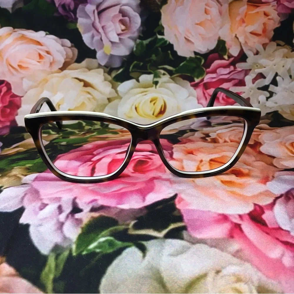 Fendi Dark Havana Black & White acetate large frames glasses FF 0251 086 140 new